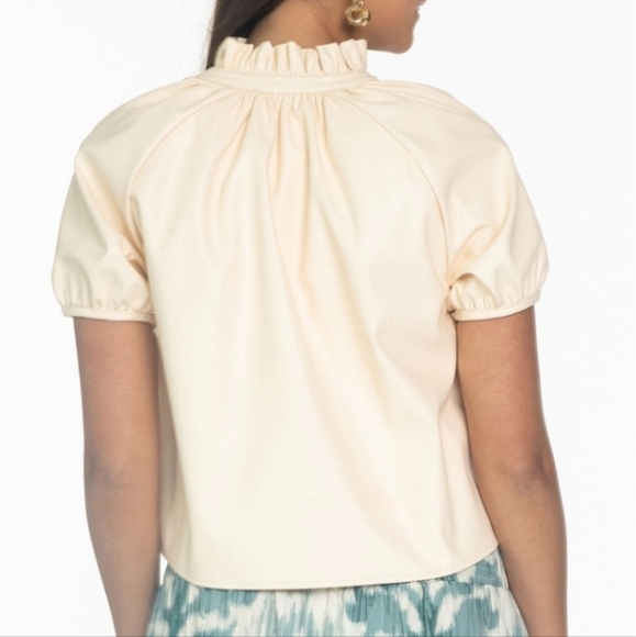 'Olivia James' buttercream Elizabeth Top Leather - Picture 2 of 5